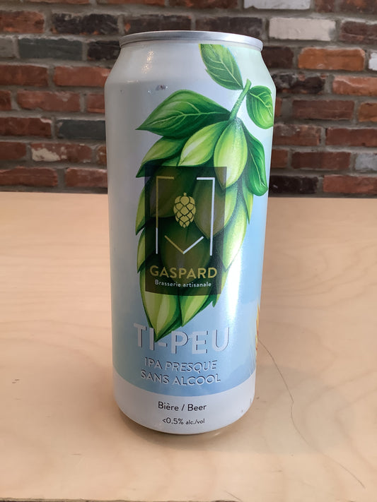 Canette de Ti-Peu, IPA sans alcool de Gaspard Brasserie