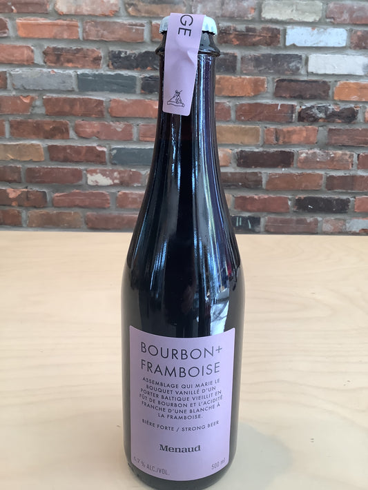 Bourbon et Framboise, porter au bourbon et framboise de Menaud