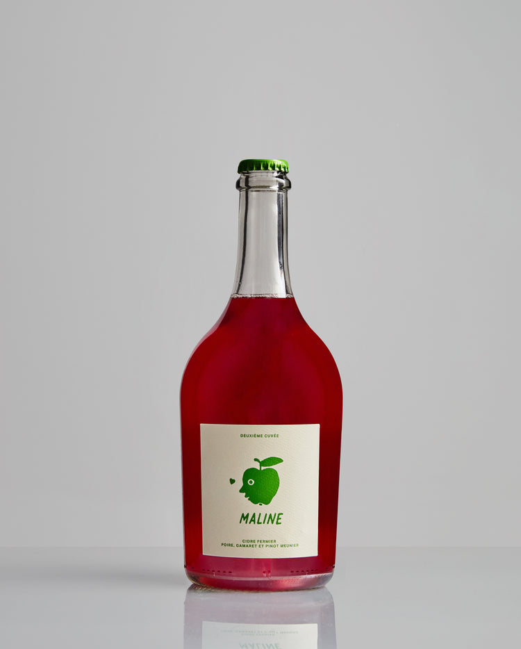 Bouteille de Maline Deuxième Cuvée, cidre fermier de Domaine l'Espiègle