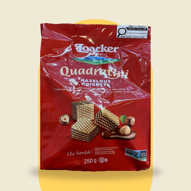 Gaufrettes Quadratini noisette 250 g