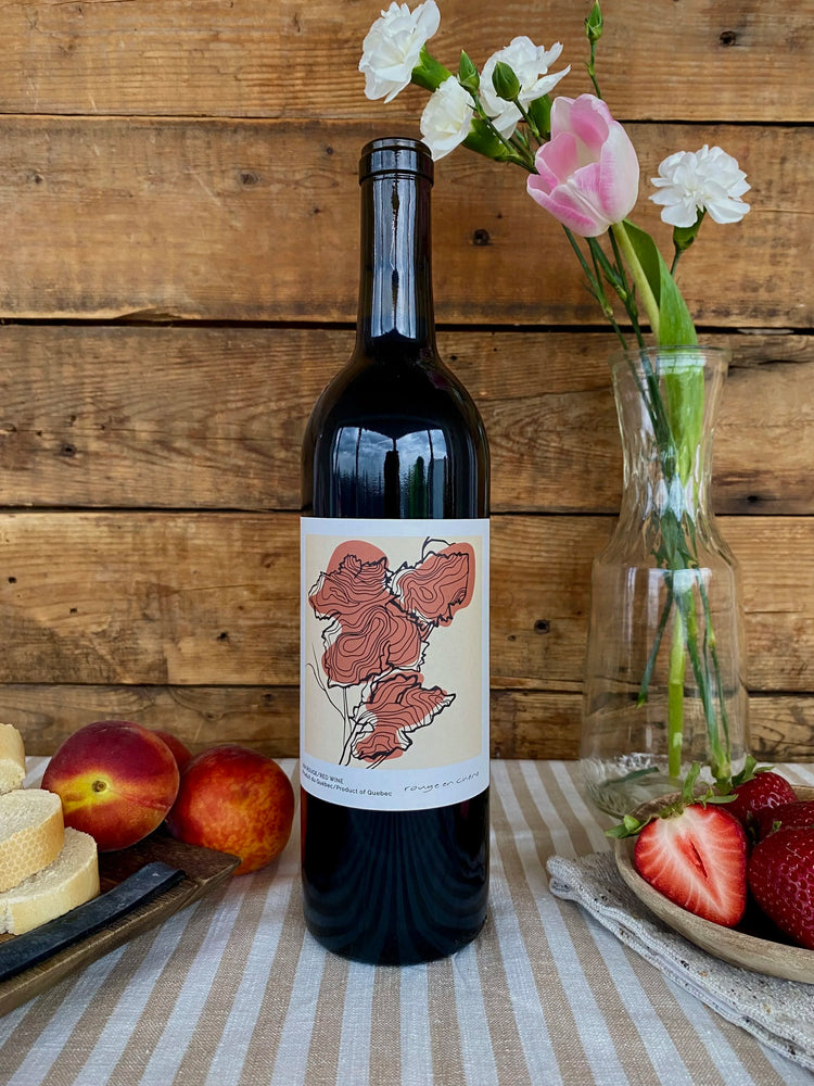 Bouteille de Rouge en Chêne, vin rouge des Vallons de Wadleigh