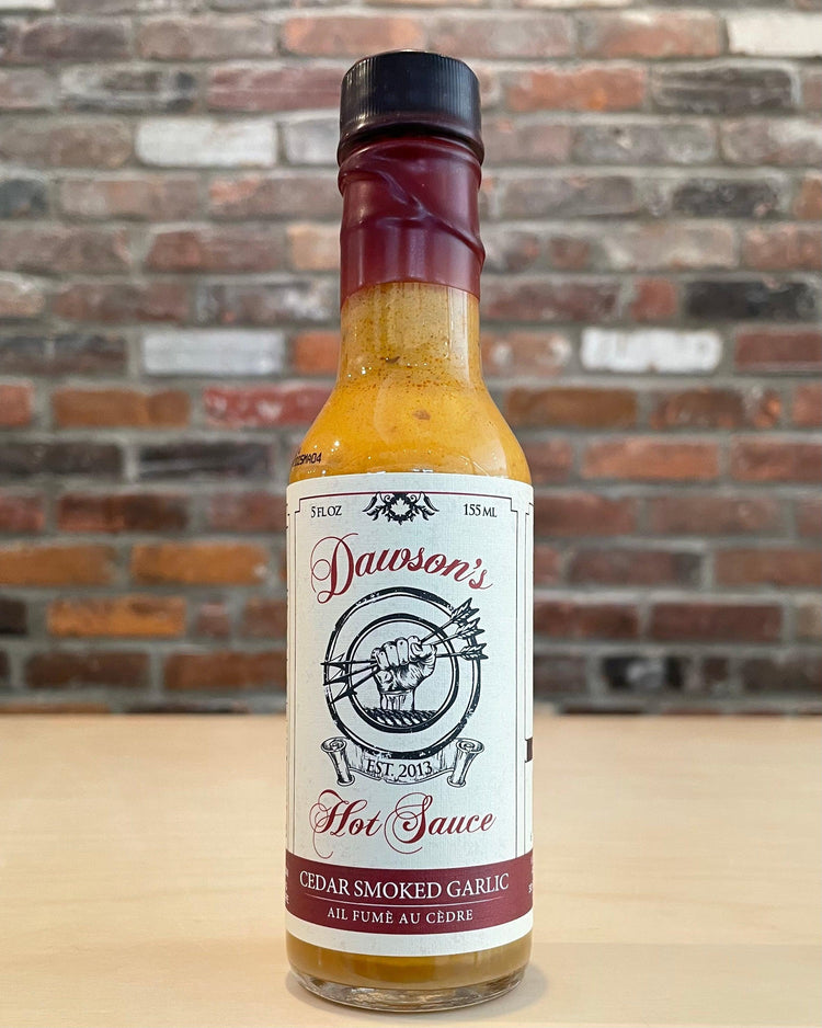 Cedar Smoked Garlic - Sauce Piquante - Dawson's Hot Sauce - Beau Dégât Bièrerie de Quartier
