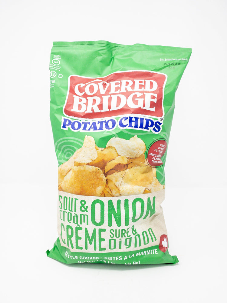 Chips Crème Sure et Oignons - Snack - Covered Bridge - Beau Dégât Bièrerie de Quartier