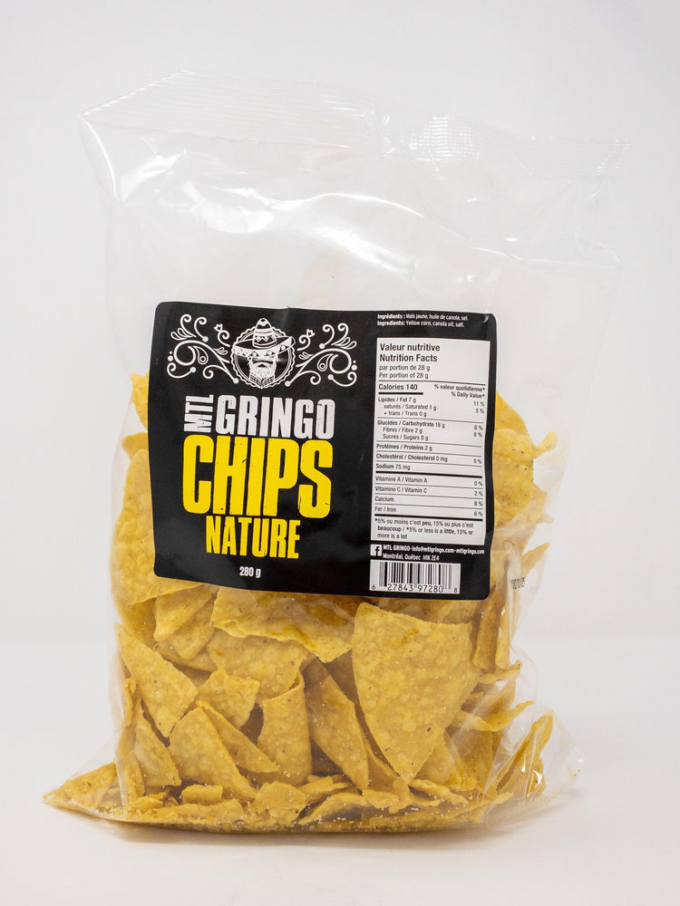 Chips Tortillas Nature - Snack - MTL Gringo - Beau Dégât Bièrerie de Quartier