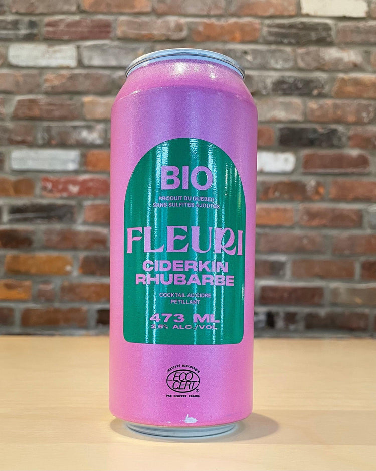 Ciderkin Rhubarbe - Cidre - Fleuri Compagnie de Cidre - Beau Dégât Bièrerie de Quartier