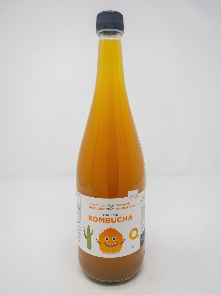 Curcuma et Argousier (750ml) - Kombucha - Cactus Kombucha - Beau Dégât Bièrerie de Quartier