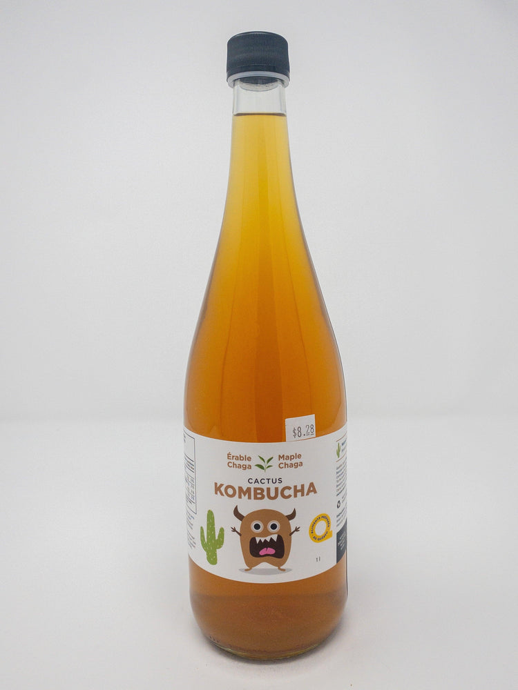 Érable et Chaga (750ml) - Kombucha - Cactus Kombucha - Beau Dégât Bièrerie de Quartier