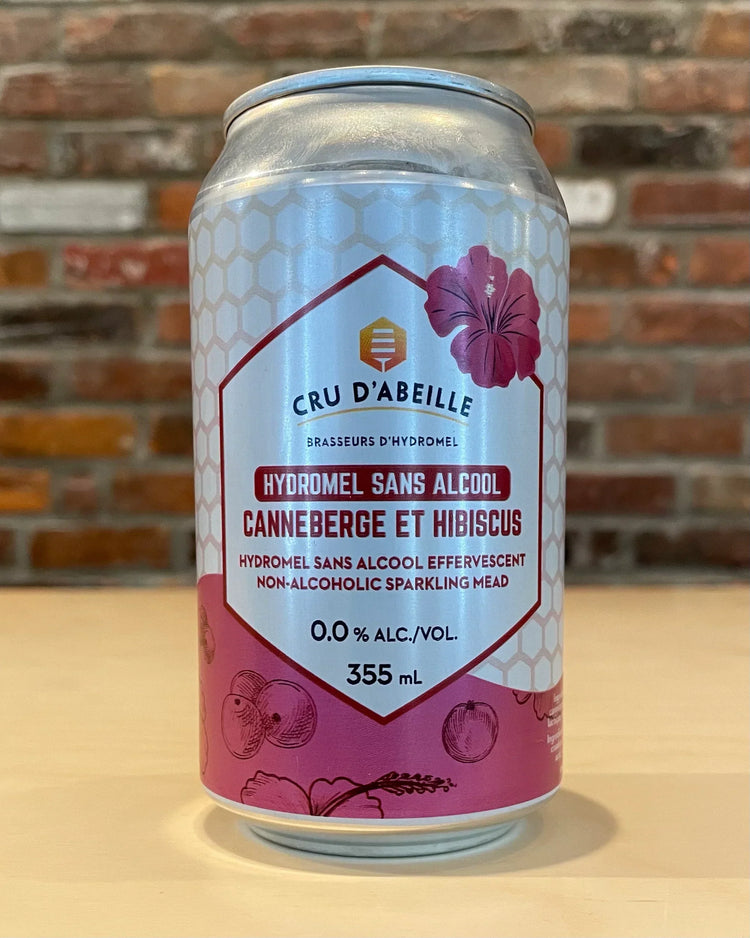 Hydromel sans alcool canneberge-hibiscus - Hydromel, Sans Alcool - Cru D'abeille - Beau Dégât Bièrerie de Quartier