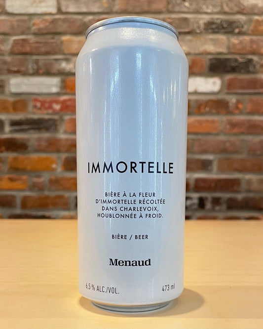Canette d'Immortelle, bière houblonnée de Menaud