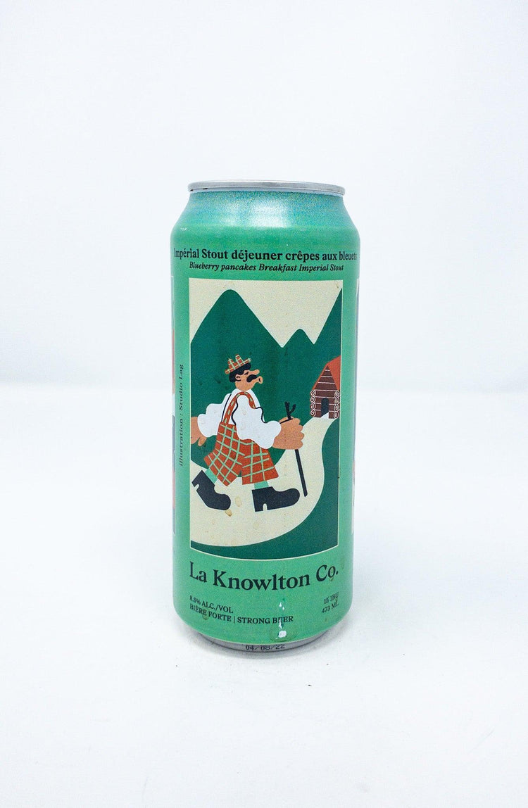 Impérial Stout Déjeuner aux Crêpes aux Bleuets - Noire - La Knowlton Co - Beau Dégât Bièrerie de Quartier