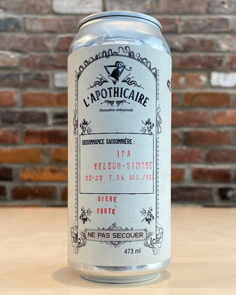 IPA Nelson-Simcoe - Houblonnée - Brasserie L'Apothicaire - Beau Dégât Bièrerie de Quartier