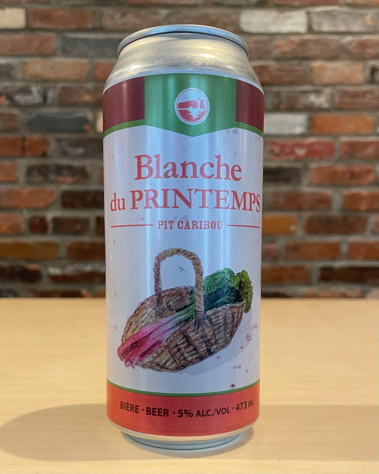 La Blanche du Printemps - Blanche - Microbrasserie Pit Caribou - Beau Dégât Bièrerie de Quartier