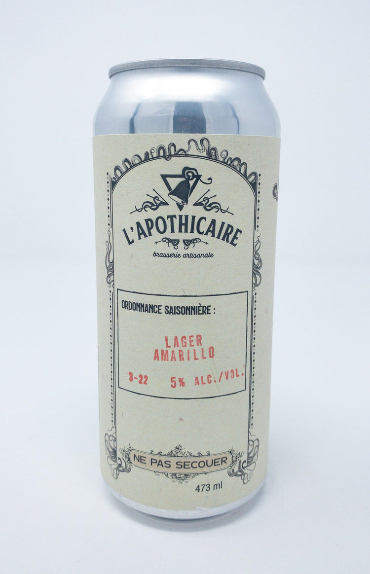 Lager Amarillo - Soif - Brasserie L'Apothicaire - Beau Dégât Bièrerie de Quartier