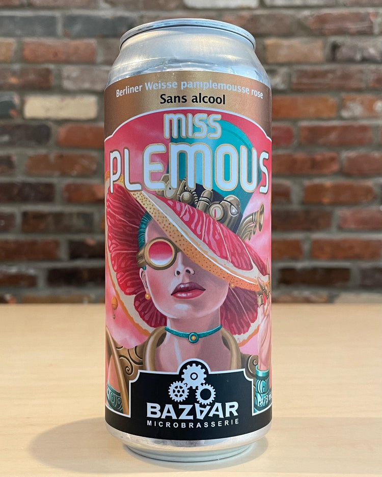 Miss Plemous - Sans Alcool, Sûre - Le Bazaar Microbrasserie - Beau Dégât Bièrerie de Quartier