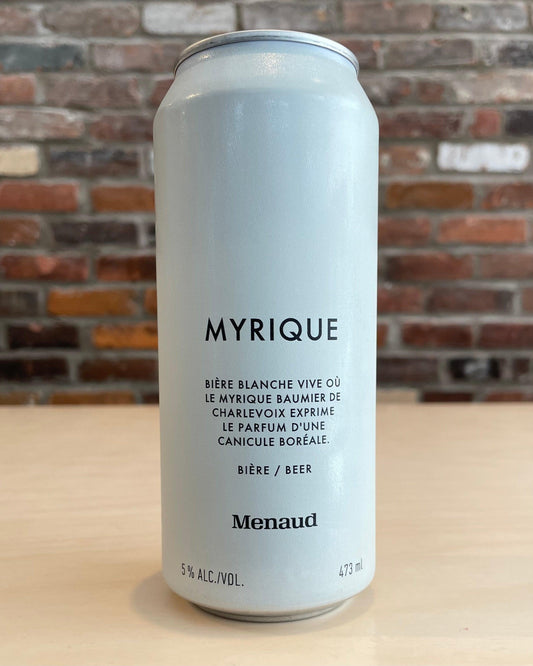 Canette de Myrique, bière blanche de Menaud