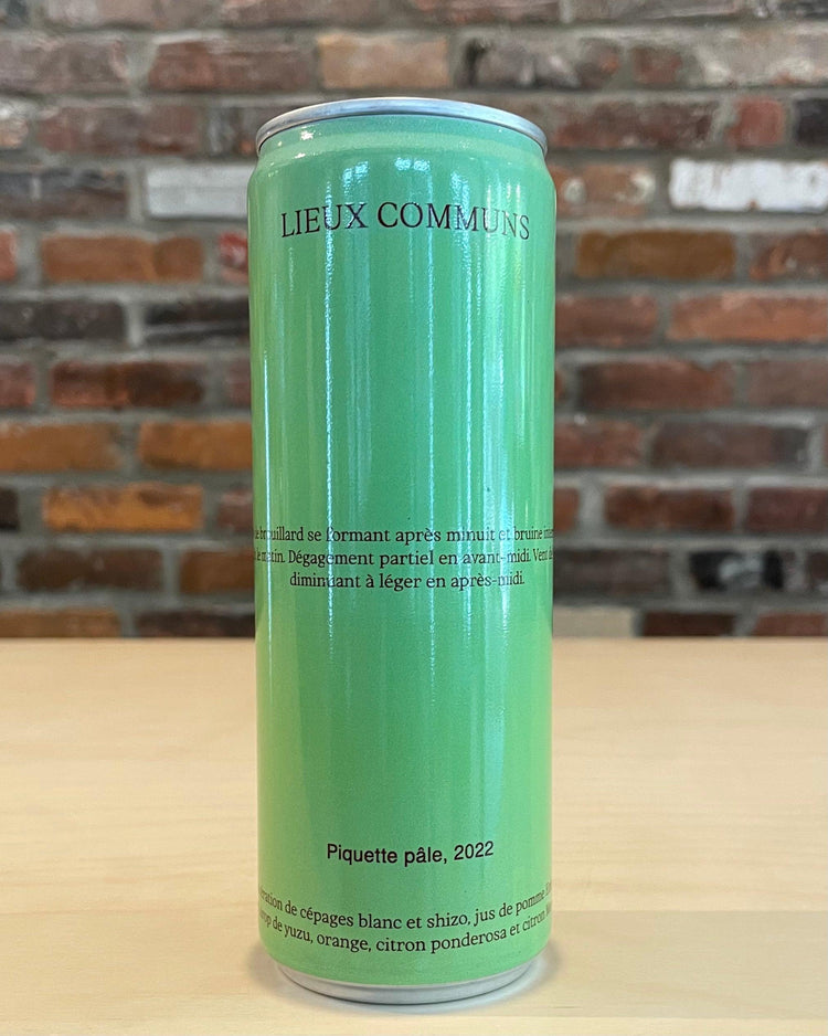 Piquette Pâle - Cidre - Lieux Communs - Beau Dégât Bièrerie de Quartier