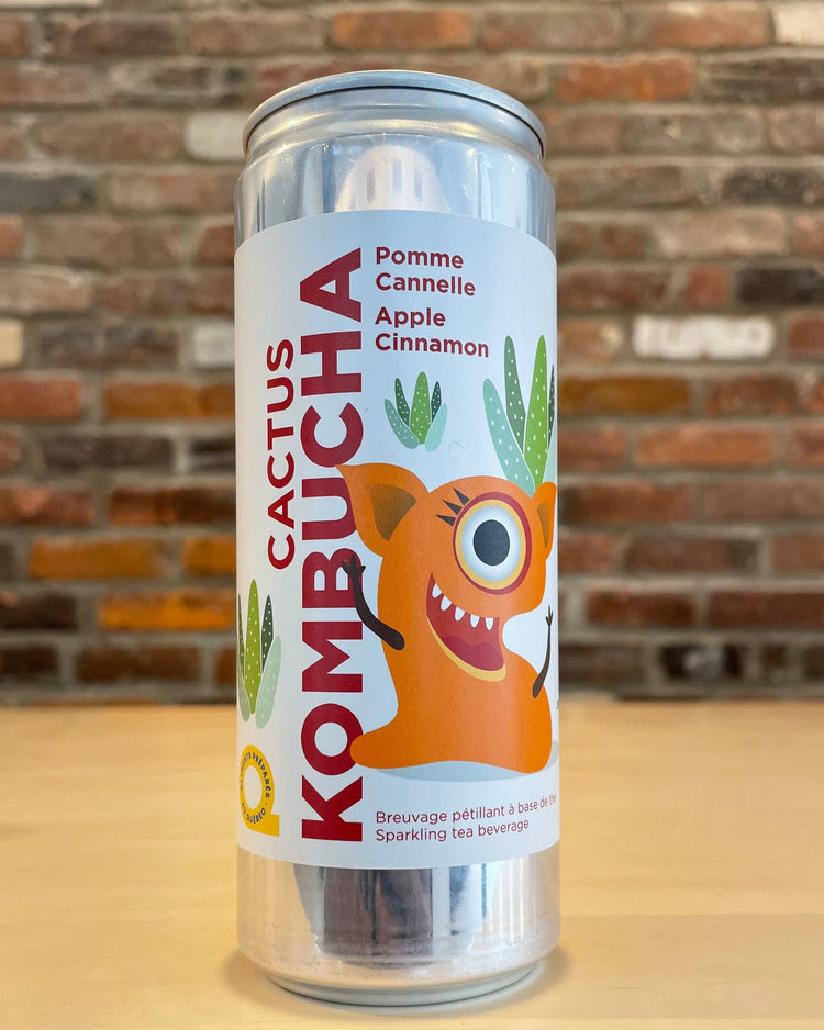 Pomme et Cannelle (330ml) - Kombucha - Cactus Kombucha - Beau Dégât Bièrerie de Quartier
