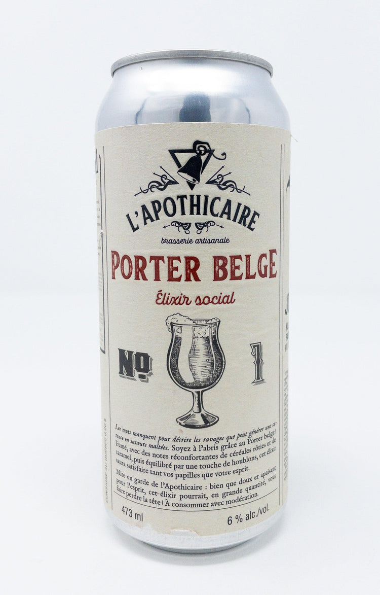 Porter Belge - Soif - Brasserie L'Apothicaire - Beau Dégât Bièrerie de Quartier