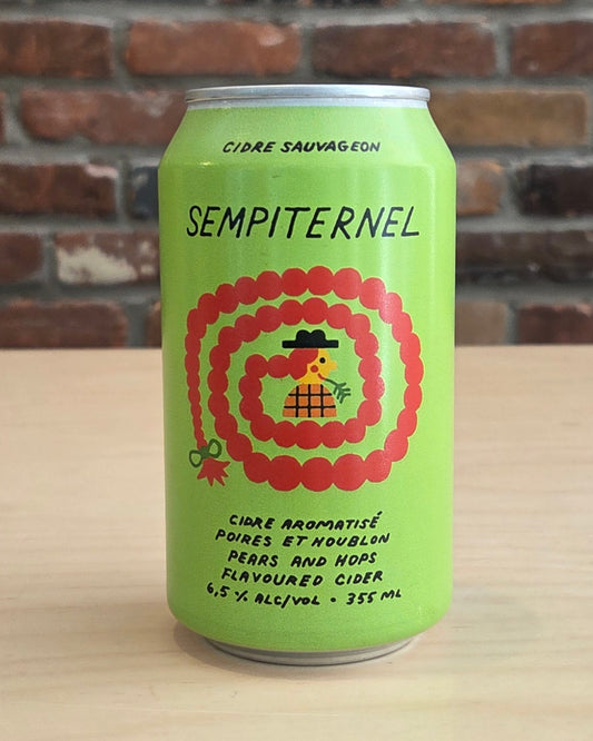 Canette de Sempiternel, cidre à la poire et au houblon de Sauvageon