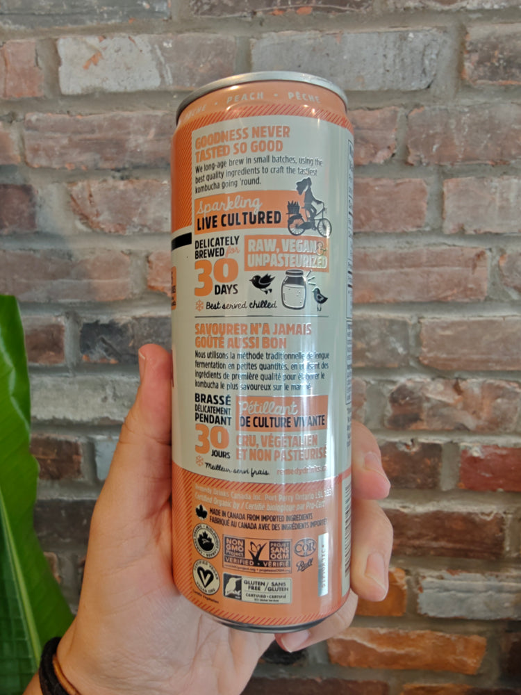 Kombucha bio pêche