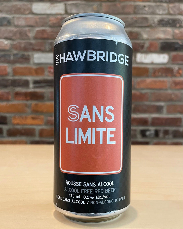 Sans Limite Rousse - Ambrée, Sans Alcool - Microbrasserie Shawbridge - Beau Dégât Bièrerie de Quartier