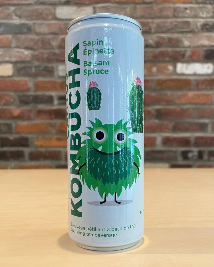 Sapin Épinette (355ml) - Kombucha - Cactus Kombucha - Beau Dégât Bièrerie de Quartier
