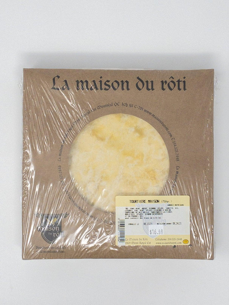 Tourtière maison - 8 pouces - Prêt à Manger - La Maison du Rôti - Beau Dégât Bièrerie de Quartier