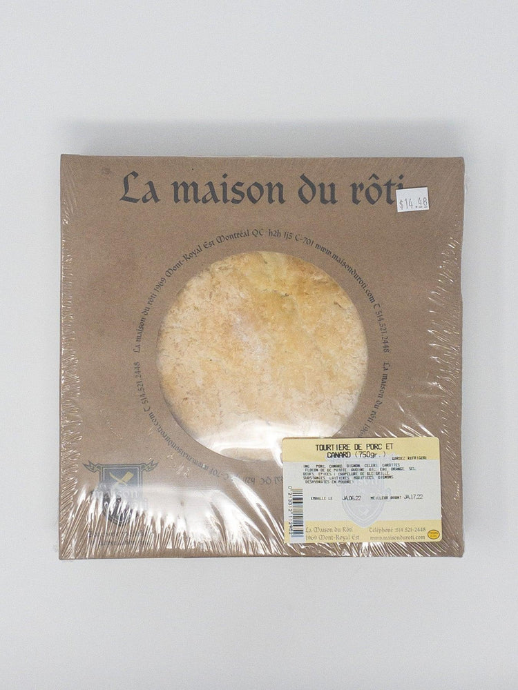 Tourtière porc et canard - 8 pouces - Prêt à Manger - La Maison du Rôti - Beau Dégât Bièrerie de Quartier