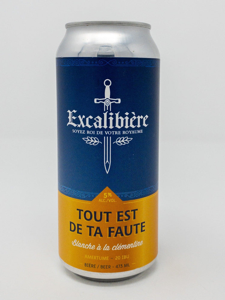 Tout est de ta faute - Blanche - Excalibière - Beau Dégât Bièrerie de Quartier
