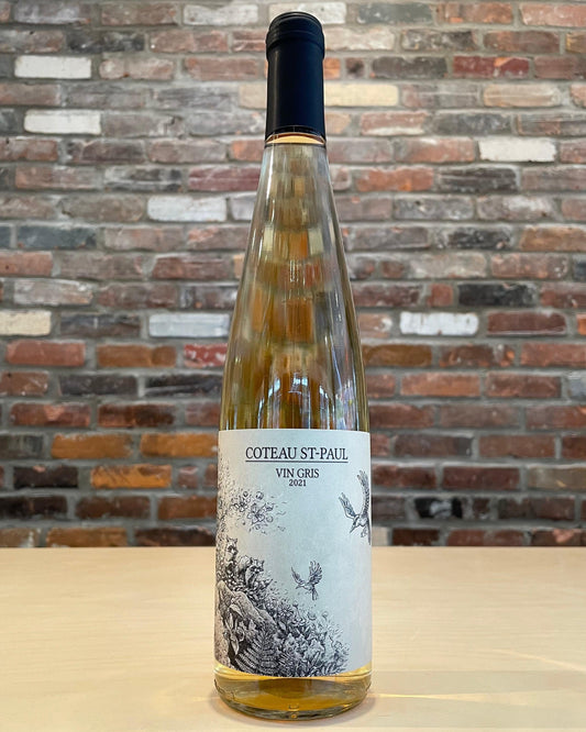 Bouteille des Chapardeurs, vin gris de Coteau St-Paul