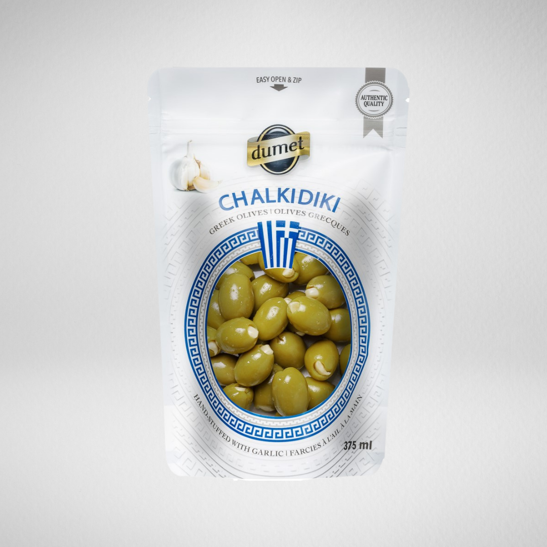 Olives Chalkidiki farcies à l'ail — Dumet