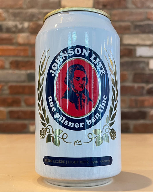 Brasserie Sir John Co.. Johnson Lite - 355ml - Beau Dégât