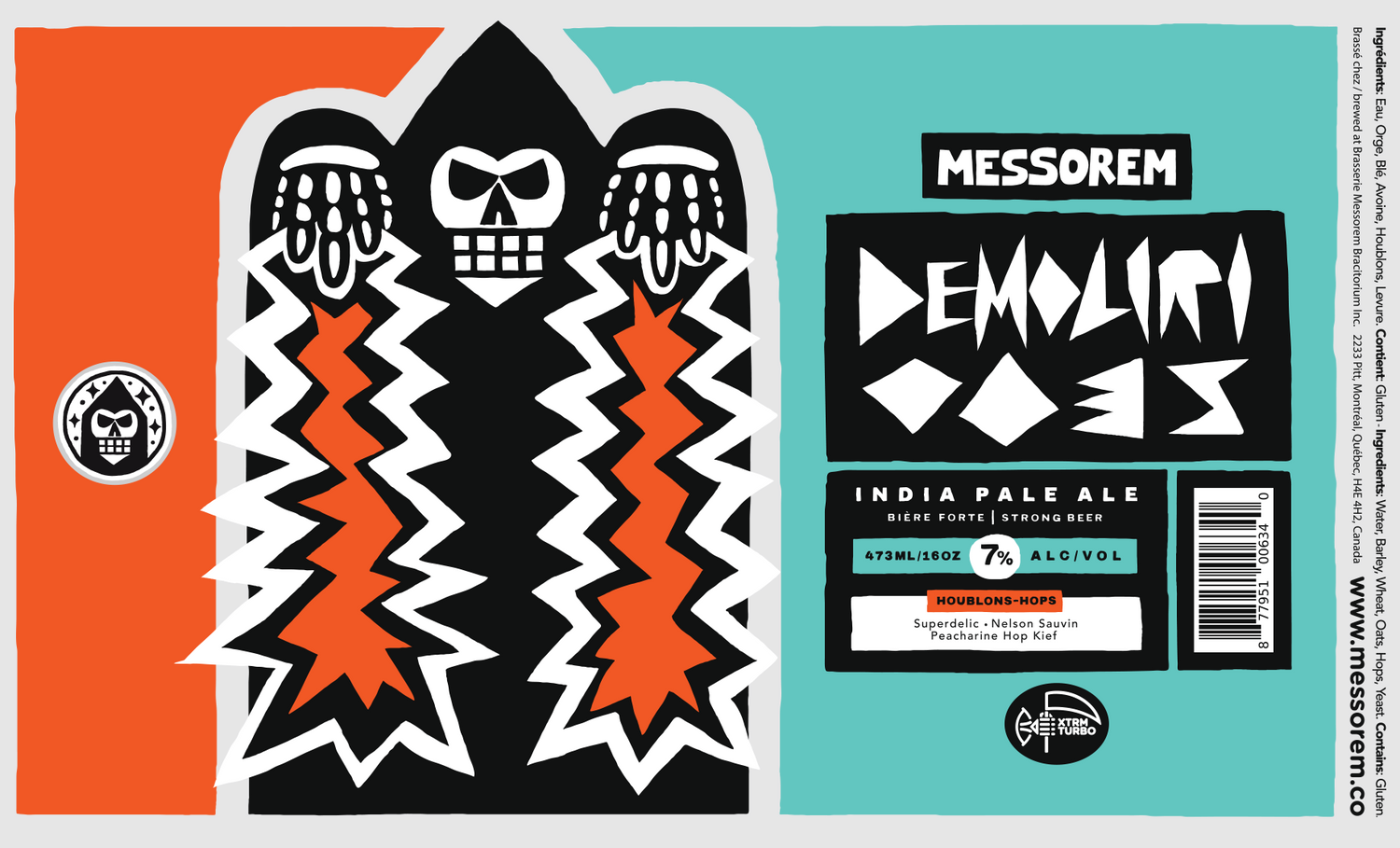 Canette Demoliri 0035, IPA Superdelic et Nelson Sauvin, Messorem Bracitorium, 473 ml