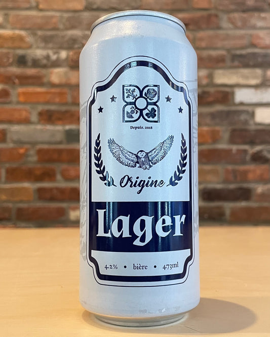 4 Origines. Origine Lager 473ml - Beau Dégât