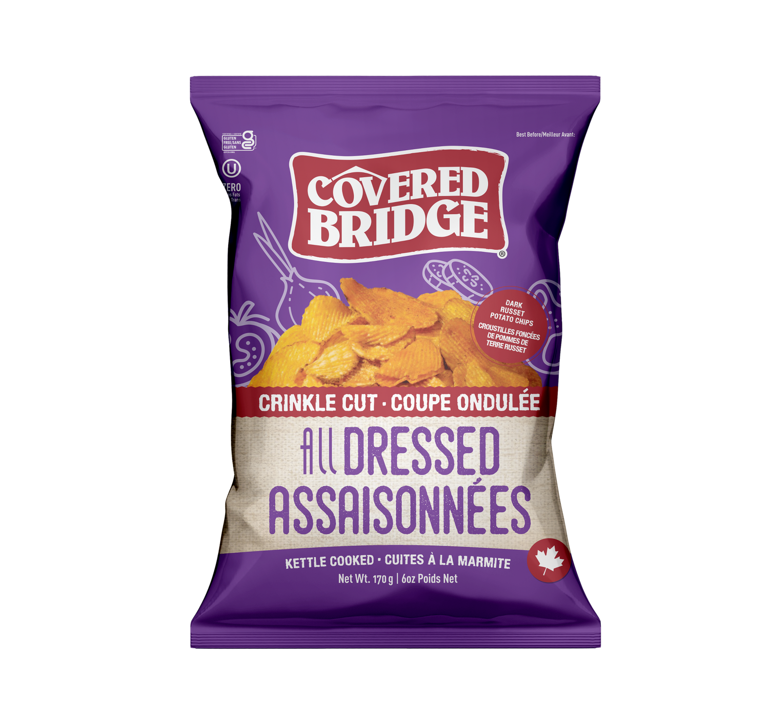 Chips Assaisonnées Coupe Ondulée — Covered Bridge