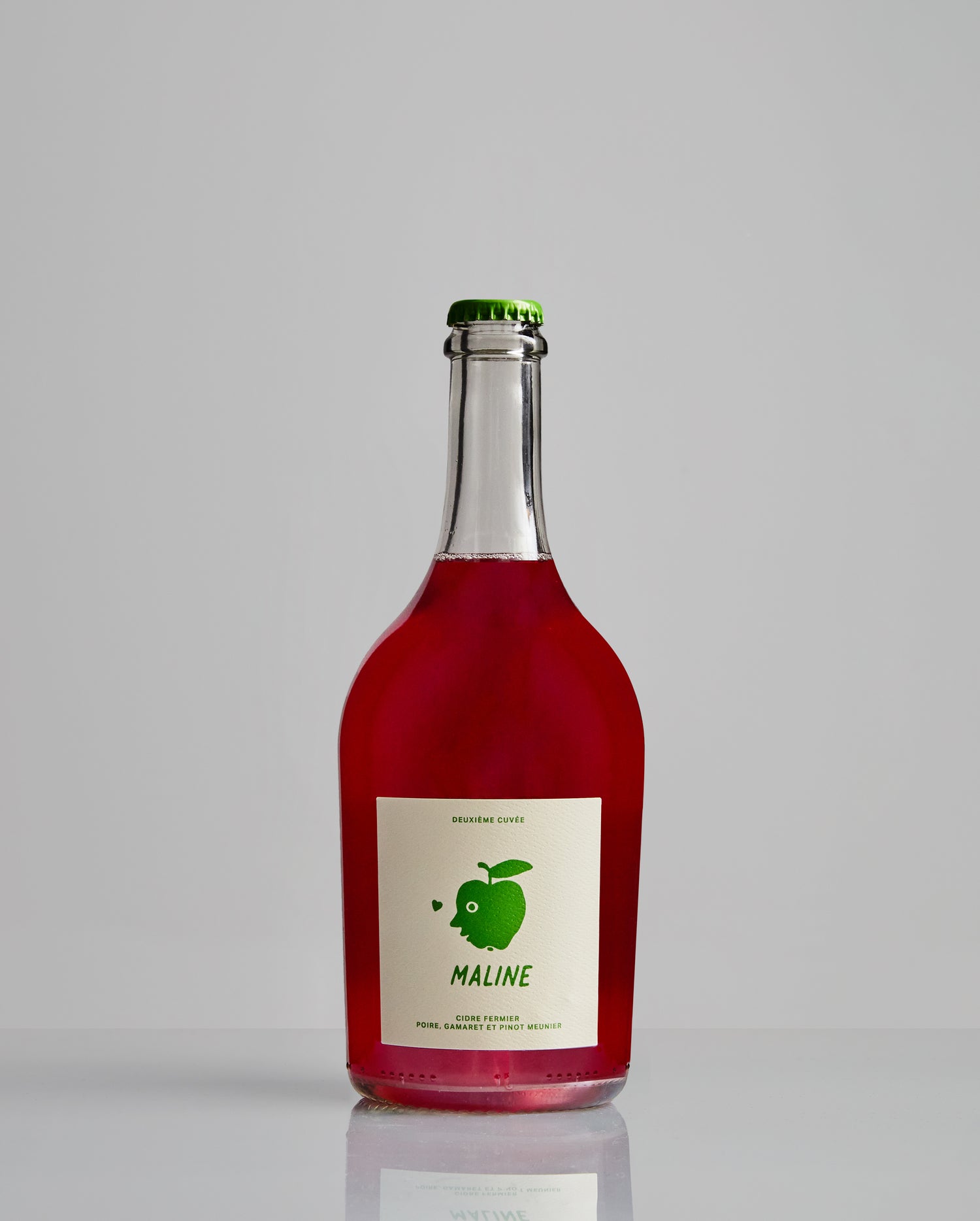 Bouteille de Maline Deuxième Cuvée, cidre fermier de Domaine l'Espiègle