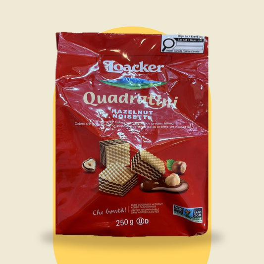 Gaufrettes Quadratini noisette 250 g
