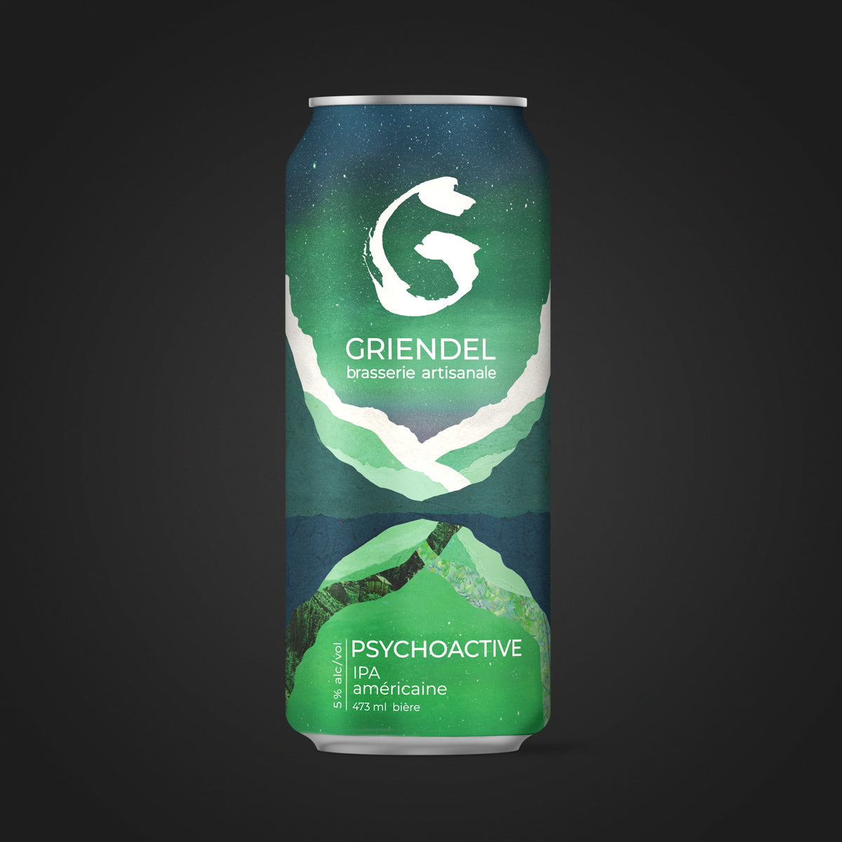 Canette de Psychoactive, IPA américaine de Griendel
