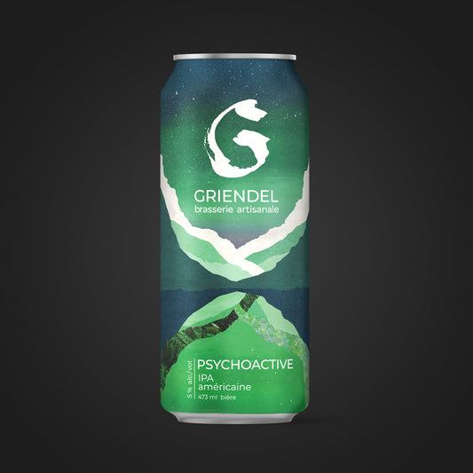 Canette de Psychoactive, IPA américaine de Griendel