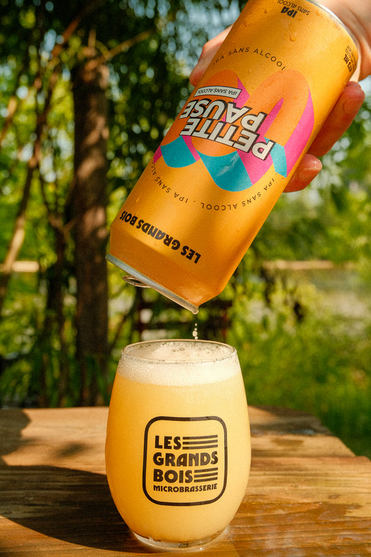 Canette de Petite Pause, IPA sans alcool des Grands Bois