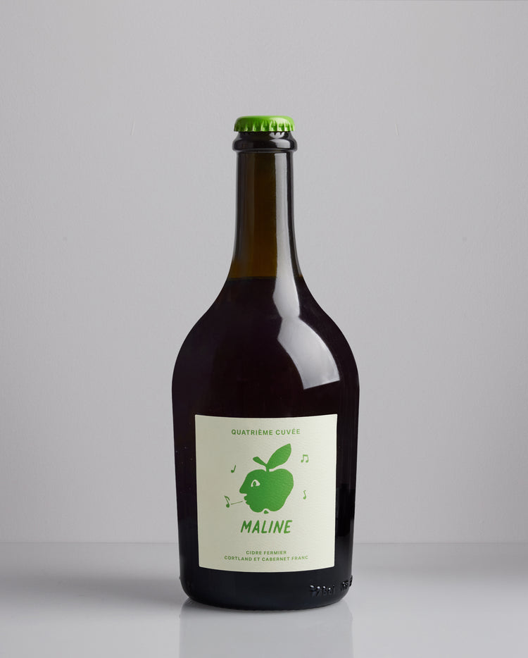 Bouteille de Maline Quatrième Cuvée, cidre fermier de Domaine l'Espiègle