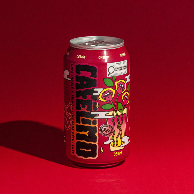Canette de Cafélimo Cerise, limonade pétillante au café de Zab Café