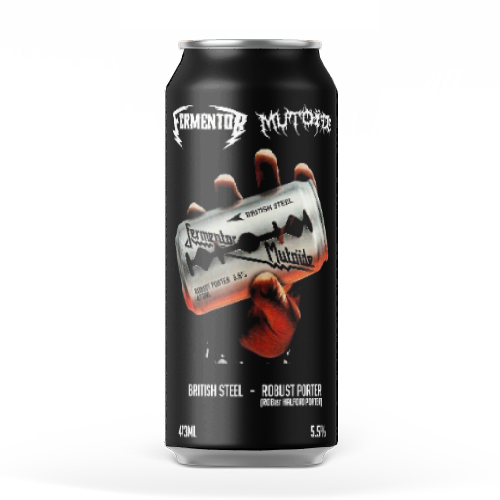 Canette de British Steel, porter robuste de Le Fermentor