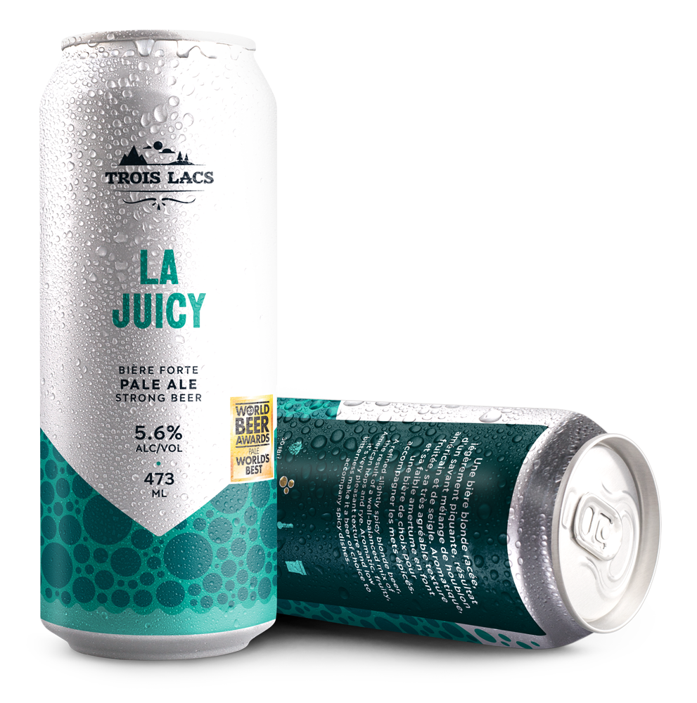 Canette de La Juicy, pale ale de seigle de Trois Lacs