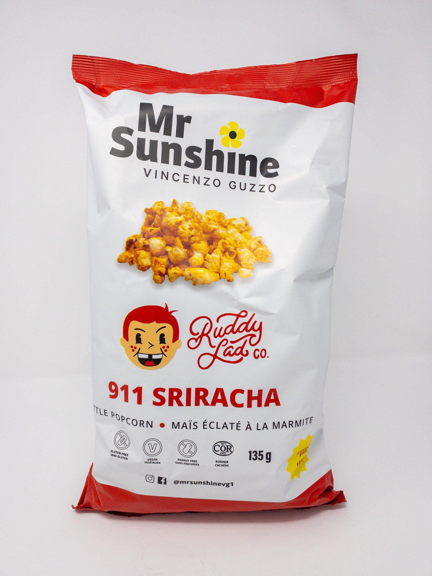 Guzzo Siracha Kettle Popcorn - Snack - Mr Sunshine - Beau Dégât Bièrerie de Quartier