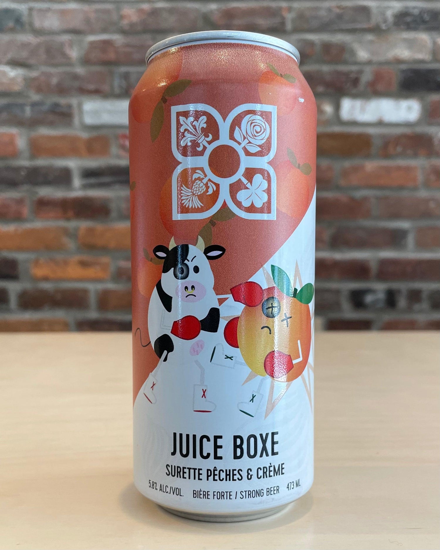 Juice Box: Pêches & Crème - Sûre - 4 Origines - Beau Dégât Bièrerie de Quartier