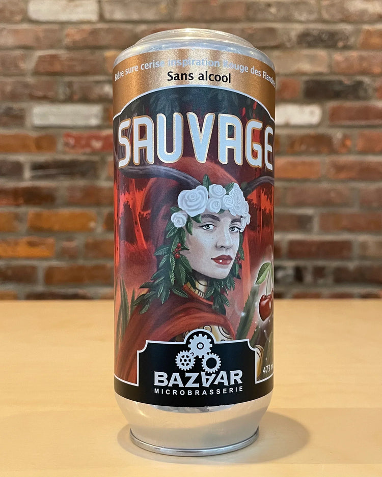 Sauvage Cerise - Sans Alcool, Sûre - Le Bazaar Microbrasserie - Beau Dégât Bièrerie de Quartier