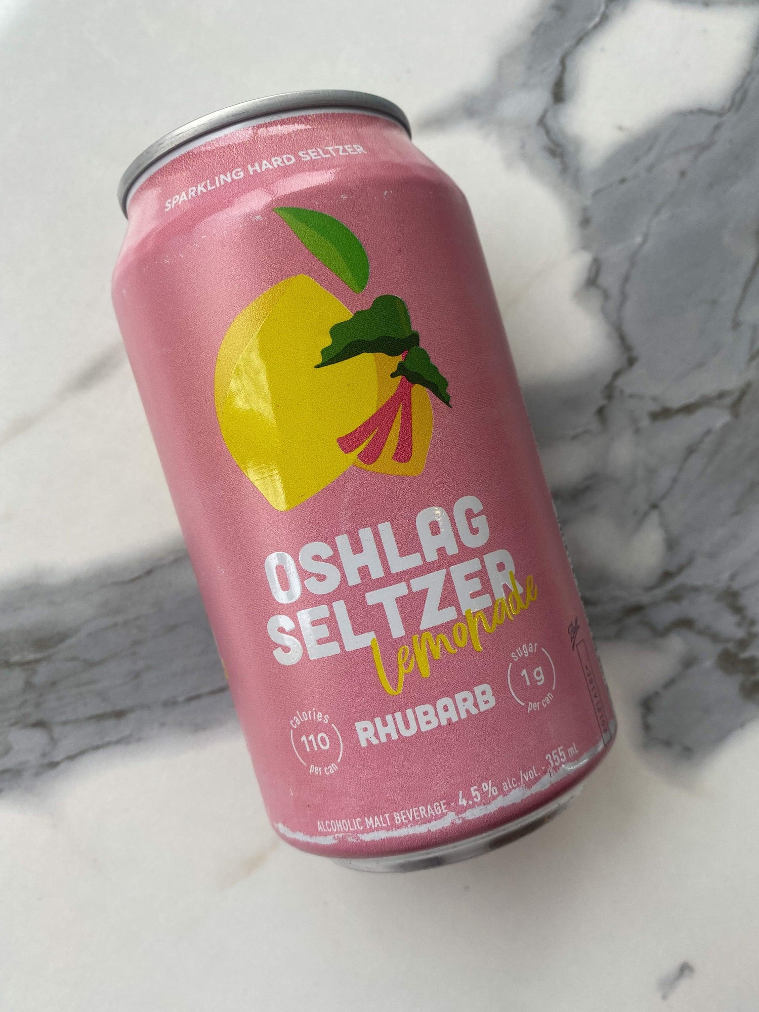 Seltzer Rhubarbe Limonade - Seltzer - OSHLAG - Beau Dégât Bièrerie de Quartier