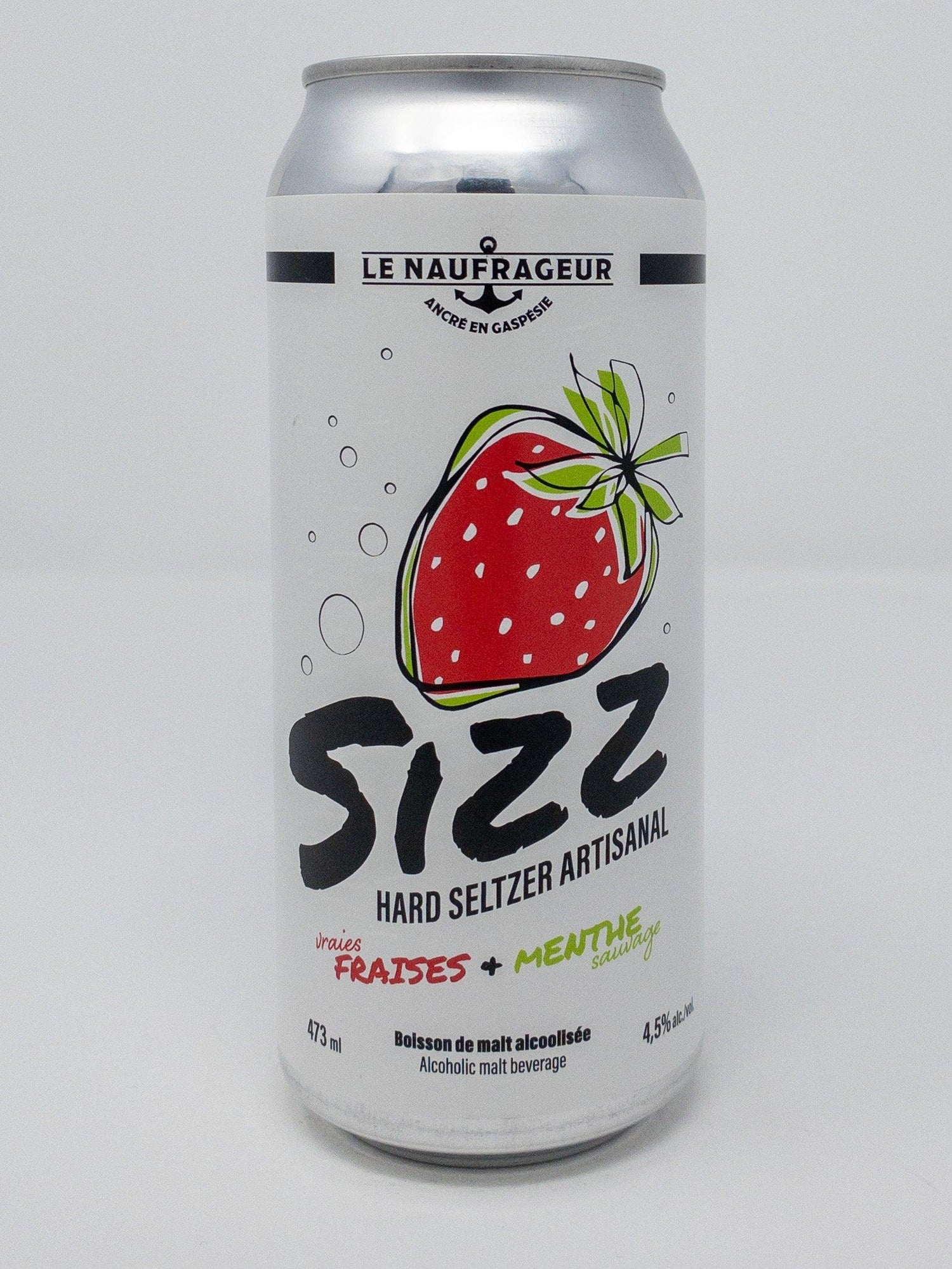 Sizz Hard Seltzer Artisanal - Seltzer - Le Naufrageur - Beau Dégât Bièrerie de Quartier